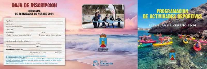 Mazarron Council Programme of sports activities: Summer Schools 2024