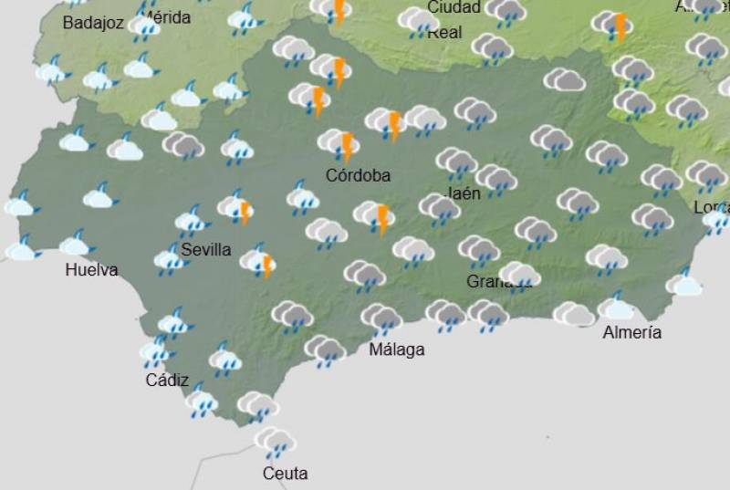 Rain and a sharp dip in temperatures: Andalusia weekly weather forecast November 11-17