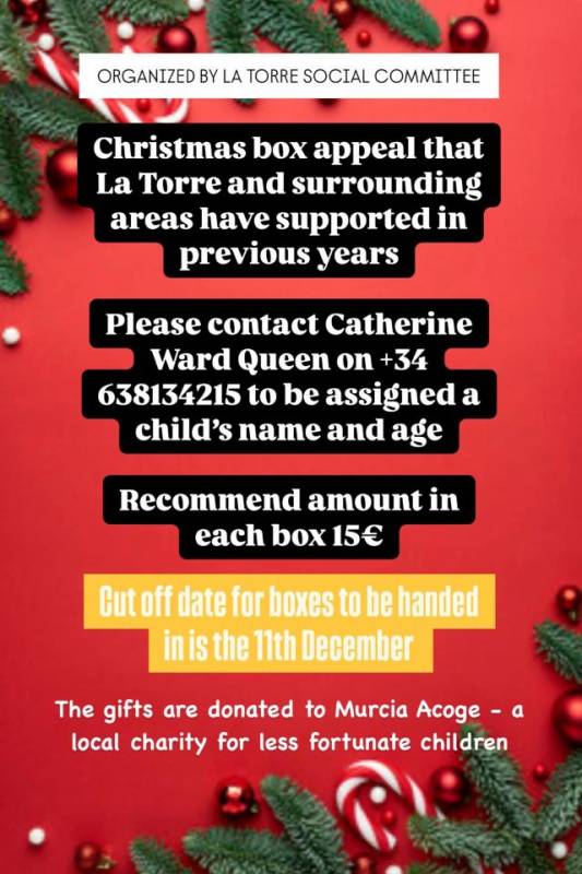 Donate toys to needy children this Christmas with La Torre Social Committee