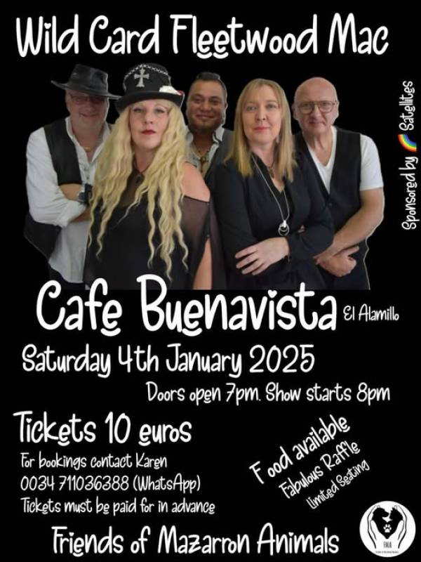 January 4 Friends of Mazarron Animals presents Wild Card Fleetwood Mac