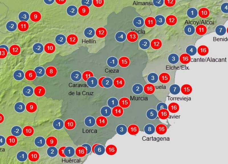 Chill in the air as rain expected this week: Murcia weather forecast January 13-19