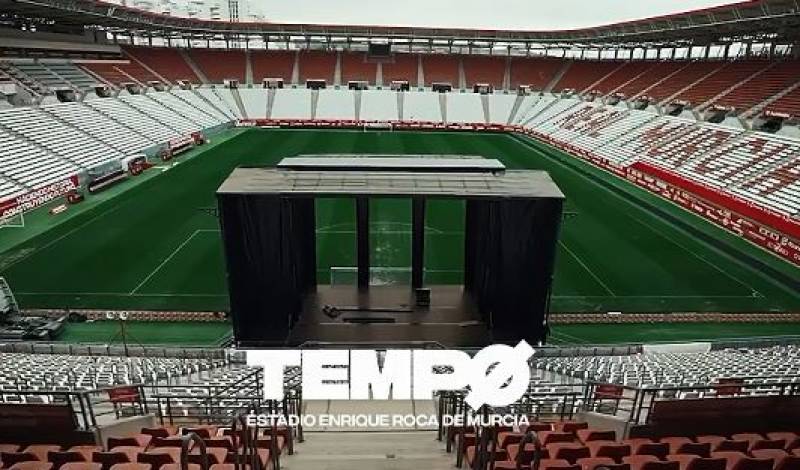 VIDEO: Part of Enrique Roca stadium will be transformed into the 'largest auditorium in Murcia'