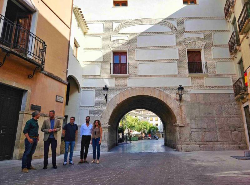 Baroque façade of Caravaca Town Hall building restored after decades hidden behind cement