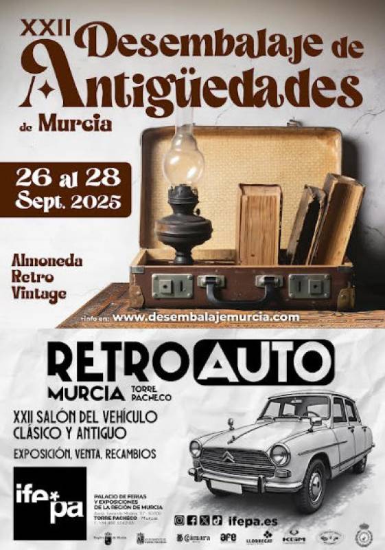 September 26 to 28 Antiques and Classic Motor Vehicles Fair at the IFEPA in Torre Pacheco