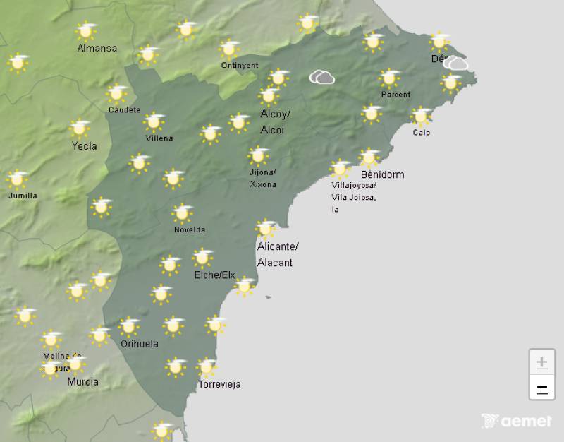 Relief is coming from the sweltering nights: Alicante weather forecast September 1-4
