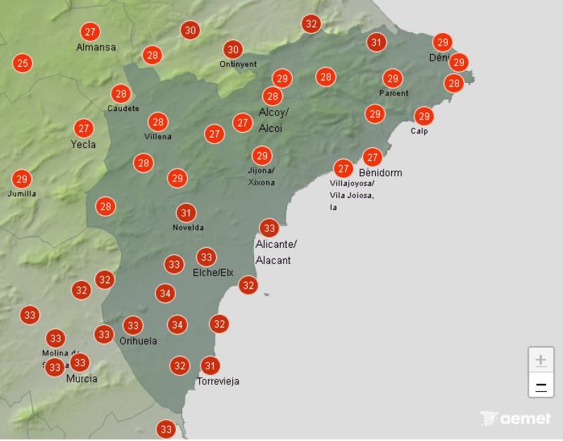 Relief is coming from the sweltering nights: Alicante weather forecast September 1-4