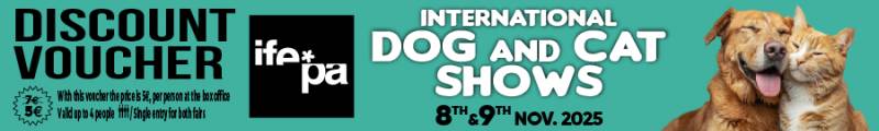 November 8 and 9 Discounted admission to the annual Dog Show and Pet Fair at the at the IFEPA exhibition centre in Torre Pacheco
