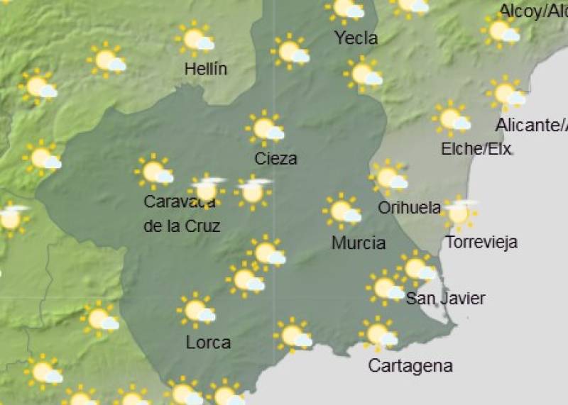Bright skies and breezy days: Murcia weekly weather forecast November 17-20