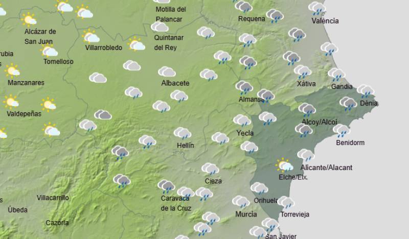 Bright days with some weekend rain: Alicante forecast December 11-14