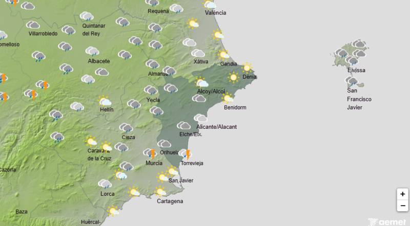 Another unsettled week with strong winds at times: Alicante weather forecast January 26-29