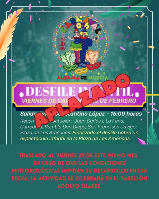 Strong winds force Carnival cancellations and event changes across Murcia