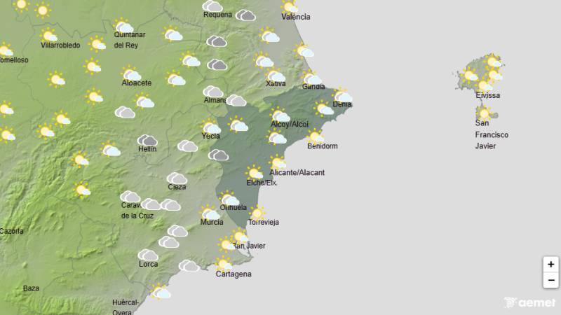 A bright and sunny start to the week: Alicante weather forecast March 16-19