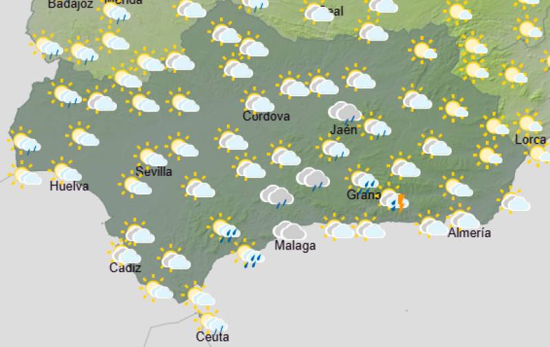 Andalucía weekend weather forecast April 9-12: Heat, mud rain and a cooler finish